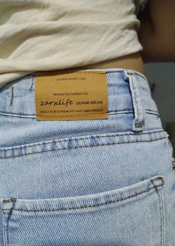 Zara Kadın Pastel Mavi Normal Boy Skinny Kot Pantolon