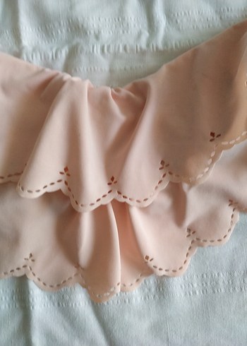 Pembe Fırfırlı Straplez Kız Bolero - Görsel 3