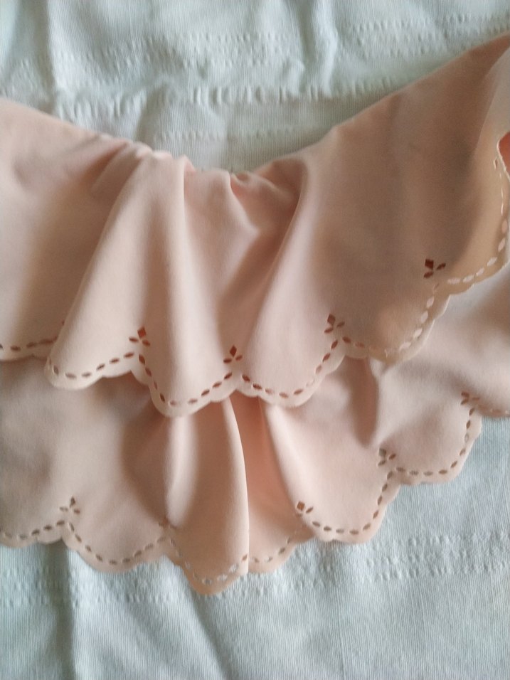 Pembe Fırfırlı Straplez Kız Bolero - Görsel 3