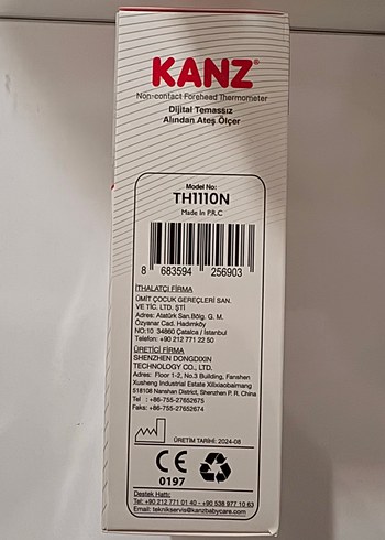  Beden KANZ Temassız Alından Dijital Ateş Ölçer