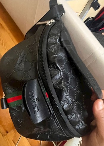 Diğer Gucci Siyah Monogramli Capraz Canta