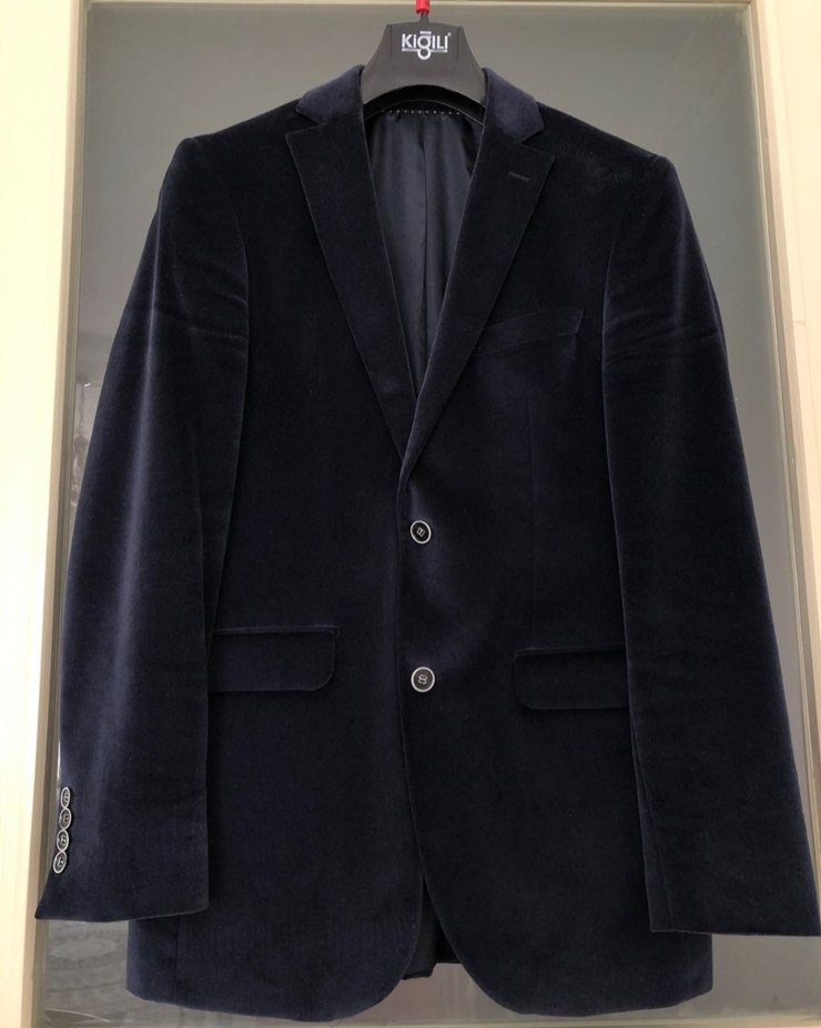 Koyu Mavi Düğmeli Erkek Ceket - Görsel 2