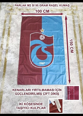 TRABZONSPOR BAYRAĞI 100×150CM