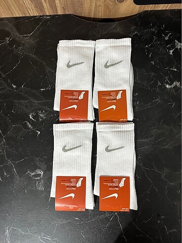 4 ÇİFT NIKE TENİS MODEL ÇORAP GRİ LOGOLU
