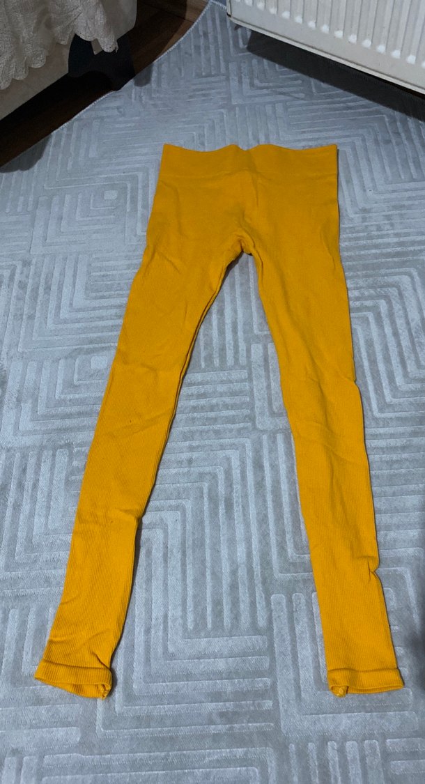 Sarı fitilli Kadın Tayt - Görsel 2