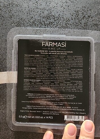  Beden Farmasi Ruj tester set