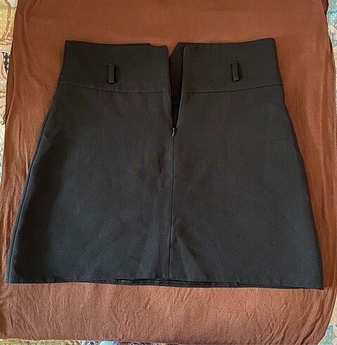 Diğer Siyah Kısa mini kumaş etek