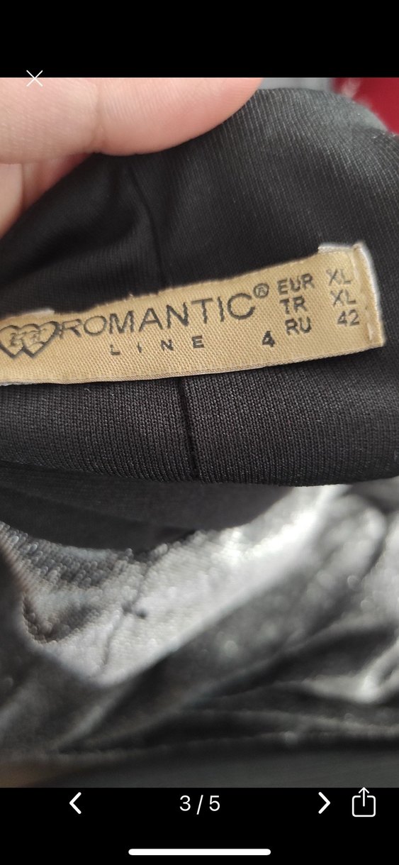 Gri Pilili Uzun Kadın Abiye Elbise - Görsel 3