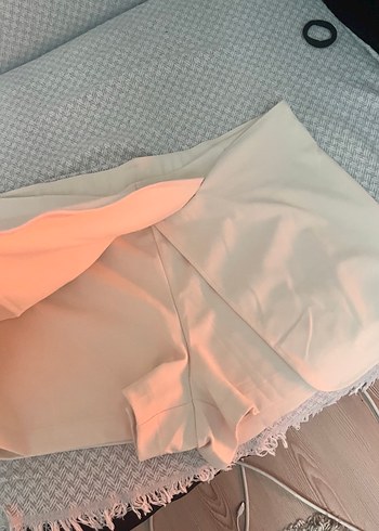 H&M büyük beden Düğmeli Bej Şort etek - Görsel 2