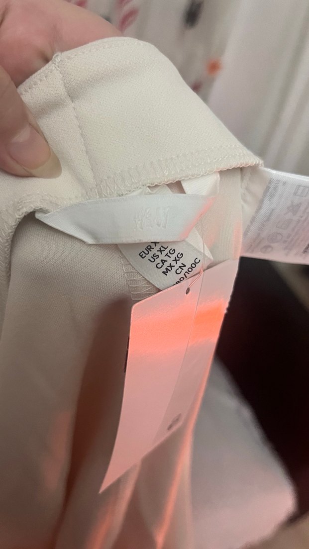 H&M büyük beden Düğmeli Bej Şort etek - Görsel 3