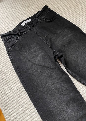 Diğer Kadın Siyah Normal Kesim Denim Pantolon