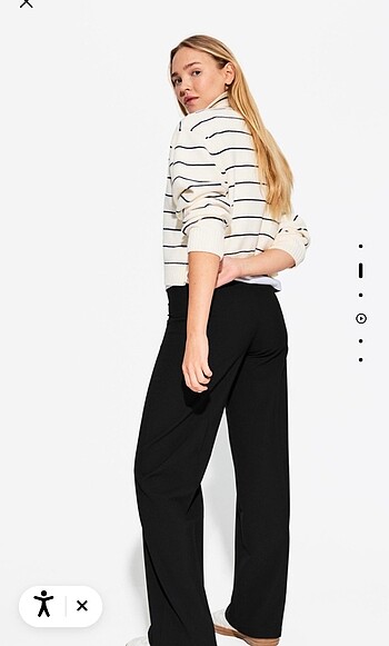 Bershka geniş paça pantolon