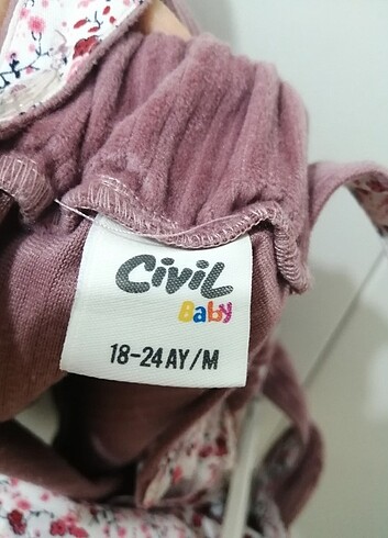 18-24 Ay Beden Civil kadife elbise 