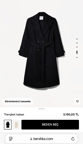 Bershka orijinal trençkot