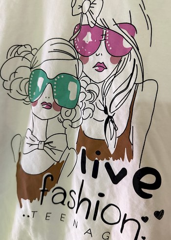 Kız Çocuk Beyaz Uzun Kollu Payetli Tişört - Görsel 5