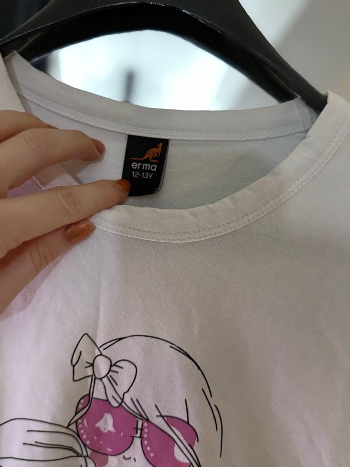 Kız Çocuk Beyaz Uzun Kollu Payetli Tişört - Görsel 3