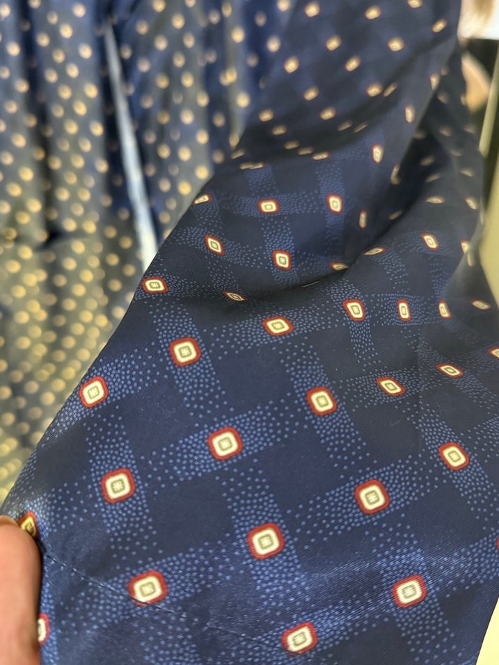 Lacivert Desenli kalın saten Sabahlık - Görsel 5