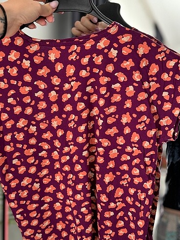 13-14 Yaş Beden mor Renk Tshirt