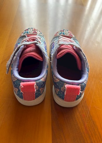 Kız Çocuk Renkli Denim Spor Ayakkabı, ışıklıdır - Görsel 7