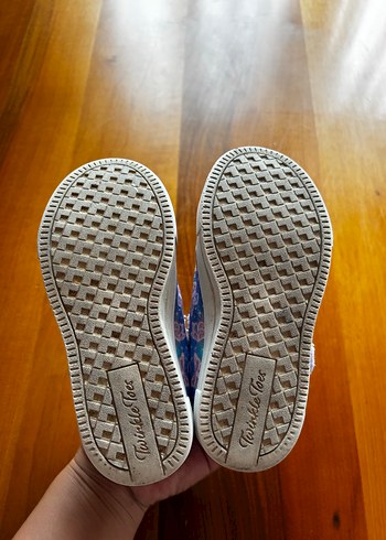 Kız Çocuk Renkli Denim Spor Ayakkabı, ışıklıdır - Görsel 6