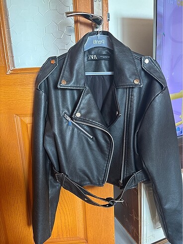 Zara deri ceket - Görsel 6