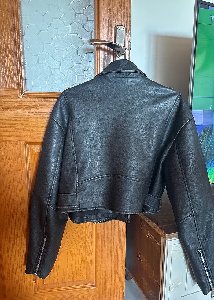 Zara deri ceket - Görsel 4