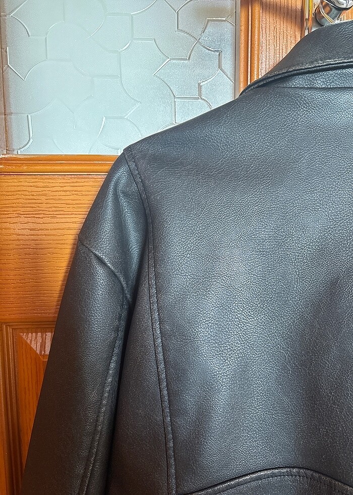 Zara deri ceket - Görsel 5