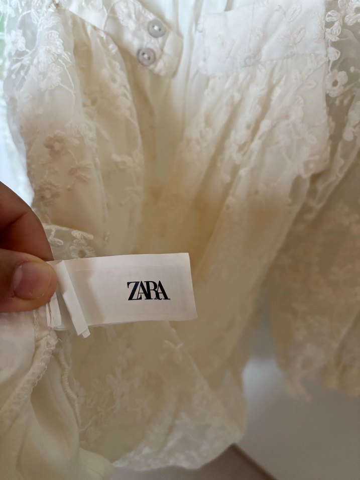 Dantel İşlemeli Beyaz Midi Bohem elbise - Görsel 4