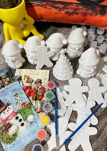 Kış Boyama Seti ve Dekoratif Objeler - Görsel 2