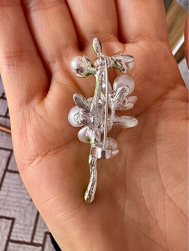 Kadın çiçek broş - Görsel 5