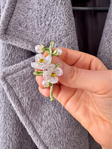 Kadın çiçek broş - Görsel 4