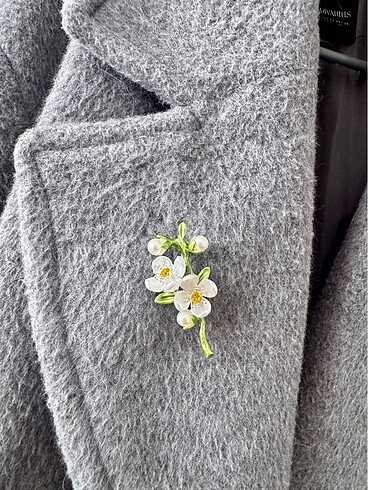 Kadın çiçek broş - Görsel 3