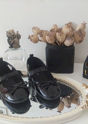 Kız Çocuk Siyah Rugan Tokalı Babet - Görsel 2