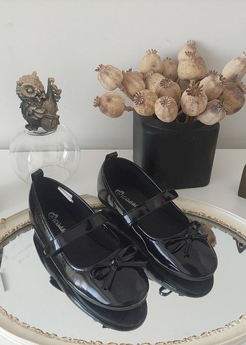 Kız Çocuk Siyah Rugan Tokalı Babet - Görsel 5