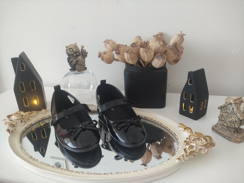 Kız Çocuk Siyah Rugan Tokalı Babet - Görsel 2