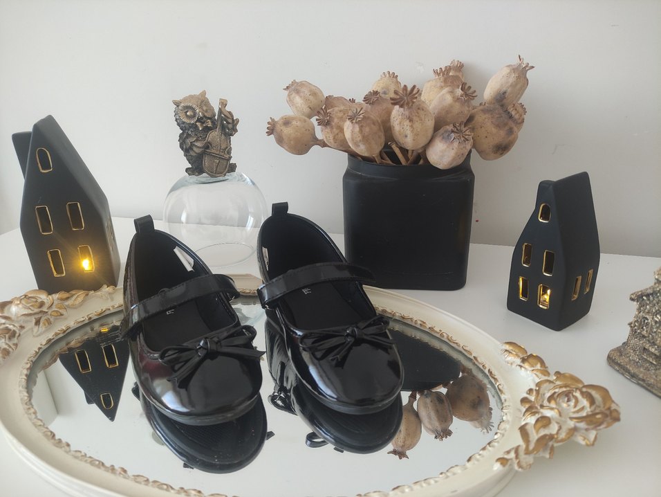 Kız Çocuk Siyah Rugan Tokalı Babet - Görsel 3