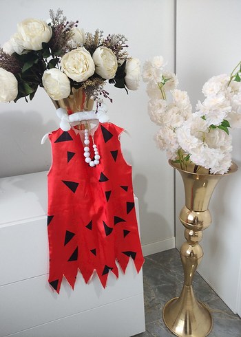 Kız Çocuk Renkli Boncuklu Bohem Elbise taşdevri kız çocuk kostum - Görsel 3