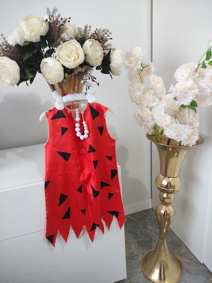 Kız Çocuk Renkli Boncuklu Bohem Elbise taşdevri kız çocuk kostum - Görsel 3