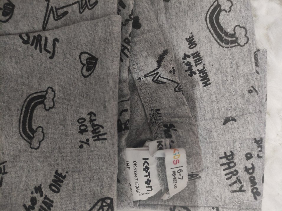 Kız Çocuk Gri pony Desenli Tayt - Görsel 5