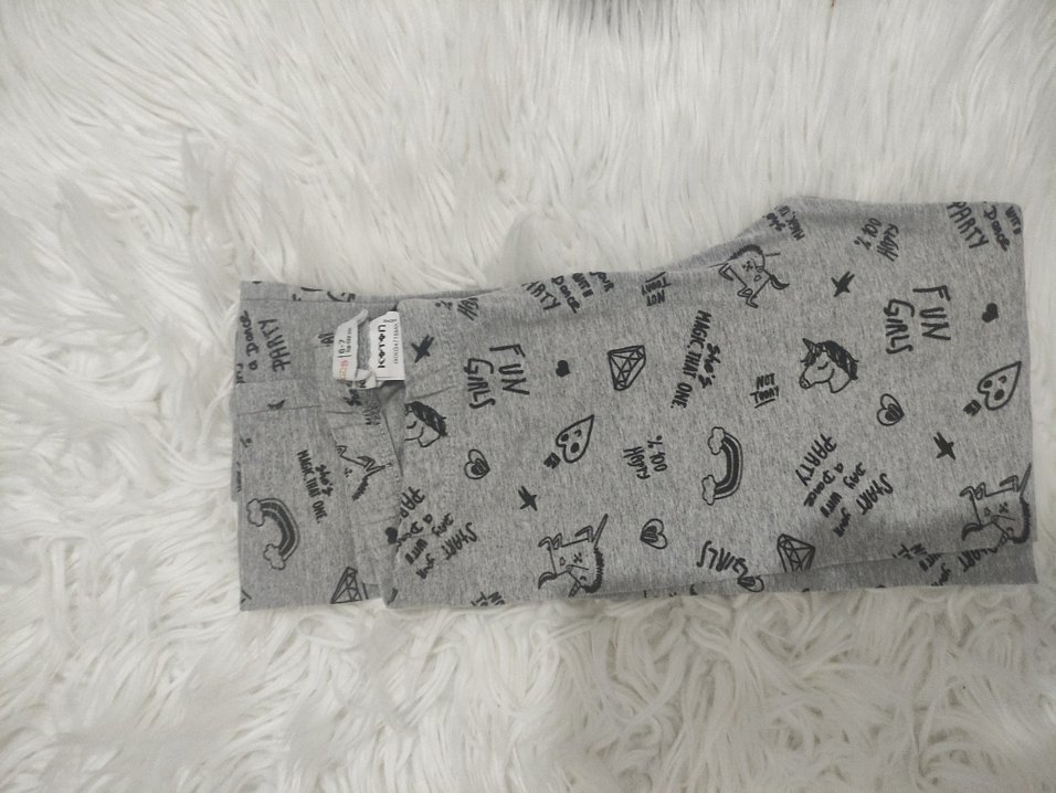 Kız Çocuk Gri pony Desenli Tayt - Görsel 4