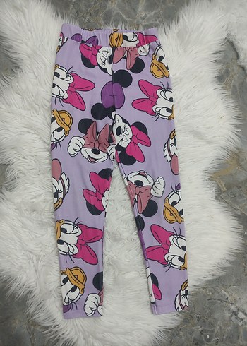 Renkli Baskılı Mor Kız Tayt - Görsel 2