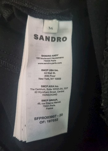 Sandro Siyah Volanlı Mini Elbise - Görsel 4