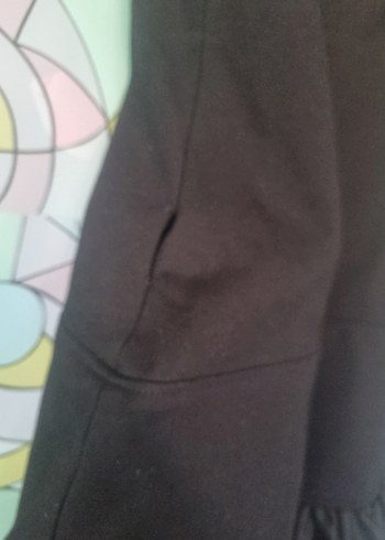 Sandro Siyah Volanlı Mini Elbise - Görsel 5