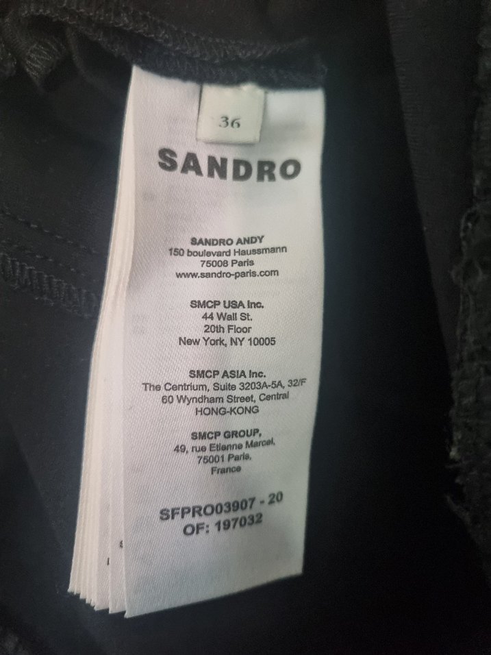 Sandro Siyah Volanlı Mini Elbise - Görsel 4