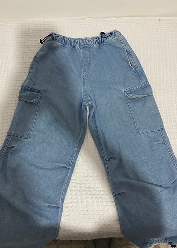 Mavi Beli Lastikli Rahat Kesim Kadın Jean - Görsel 2