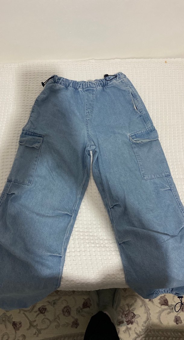 Mavi Beli Lastikli Rahat Kesim Kadın Jean - Görsel 2