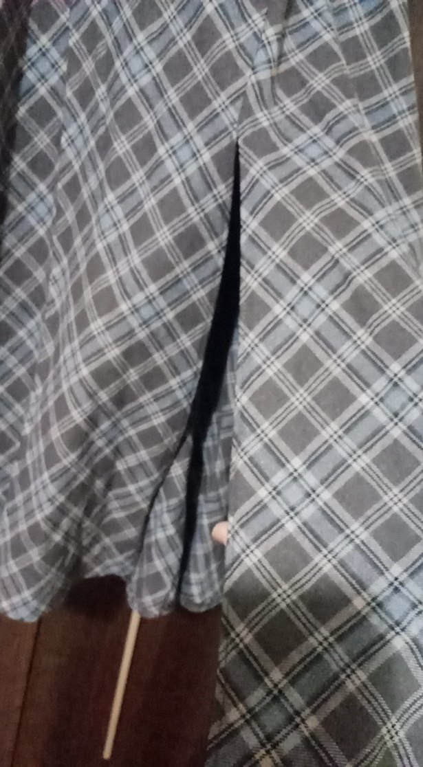 Kahve Gri Ekose Desenli Pilili Uzun Etek - Görsel 3