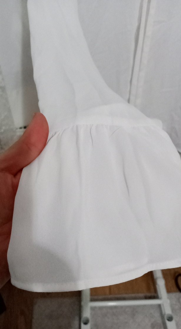 Düğmeli Beyaz  Gömlek - Görsel 2