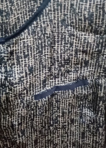 Gri lacivert Desenli Kadın Bluz - Görsel 3