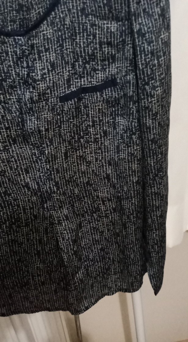 Gri lacivert Desenli Kadın Bluz - Görsel 4